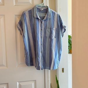 Ana Button Up Short Sleeve Shirt Size XXL